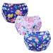 MIXIDON Reusable Swim Nappy Baby Swimming Nappies Adjustable Size Washable Nappy for Swimming Lesson 0-3 Years Mermaid+Rainbow+Elephant