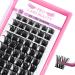 Cluster Lashes 72 Pcs Lash Clusters DIY Eyelash Extension Individual Cluster Eyelashes Tender Style Self-Application Fluffy Super Thin Band Reusable Soft & Comfortable(Tender-C-14mm)