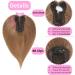 GULALUUK Real Human Hair Topper for Thinning Hair - Ombre Light Brown/Dark Roots (10inch) - 120 Density Swiss Base Clip-in Topper - Buy Online on GoSupps.com