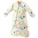 Kids Baby Sleeping Bag 3.5 Tog with Detachable Long Sleeves Winter Animal Wolf Cotton Toddler Baby Sleeper Swaddles Front Double Zipper Baby Grow Bag 12-24 Months