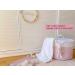 Baby Laundry Basket - Large Grey Toy Storage Hamper with Pink Bunny Rattle - Nursery Organizer and Woven Baskets - Buy Online on GoSupps.com