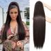 Ponytail Extensions Hair Part Porce Extension Brown Long Hair extension Extension Art Hair Natural Clip in Zopf Magic Paste wrap Around Ponytail Hairpiece Mossbraun 70cm 081c 70cm/28 -inch Central Brown 8/10