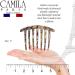 Camila Paris CP3186 4 French Handmade Side Comb | Strong Hold Grip Hair Clips for Women | Durable Styling Hair Accessories - Onyx - Buy Online on GoSupps.com