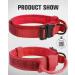 Joytale Tactical Dog Collar for Medium Dogs | QR Code Dog Tag | Durable Red Collar with Handle - Perfect for Adventurous Pets - Buy Online on GoSupps.com