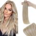 Runature Extensions real hair tape blond highlights 20 pieces 45cm 50g tape in extensions real hair blonde invisible hair extension real hair tapes color #18p60 ashblond with platinum blonde 45.72 cm 1- #18ap60