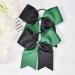 DEEKA 12PCS Two-Toned Cheer Hair Bows | Large Ponytail Holders for Teen Girls | Forest GreenBlack Elastic Bands - Buy Online on GoSupps.com