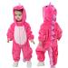 Doladola Unisex Baby Toddlers Romper Jumpsuit Hooded Cartoon Sleepsuits Infant Outfit 3 5-4 5 Years Rose Dinosaur