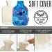 Disney Stitch Hot Water Bottle with Fleece Cover - 1.7 or 2 Litre Capacity Rubber Hot Water Bag - Cosy Gifts for Women in Blue - Buy Online on GoSupps.com