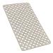 YINENN Bath Shower Mat Non Slip with Suction Cups, TPE Shower Safety Mat and Phtahlate Latex Free, Machine Washable Bath Mat for Tub, Soft Bathroom Mats with Drain Holes 30 x 17 Inch, Light Brown