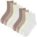 Yamitora 4 pairs of women's crew socks spring summer and autumn cotton knit socks cute aesthetic sports socks single-colored ladies for leisure clothes comfortable socks