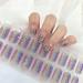 Ceboic UV gel nail film 22 half -hardened UV gel strips self -adhesive gel nail stickers French gel nail polish stripes long -lasting nail wraps for feet and hands (colorful star)