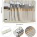 24-Piece Paint Brushes Set | Wooden Handles | Canvas Brush Case | Professional for Oil, Acrylic, Watercolor Painting - Buy Online on GoSupps.com
