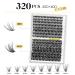 Eyelash Extensions Set 320pcs | LANKIZ 30D+40D C Curl 9-16mm | Reusable Individual Eyelashes with Glue & Applicator | Perfect for Beginners - Buy Online on GoSupps.com