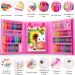 240-Piece Drawing Art Kit with Double Sided Trifold Easel - Pink | Oil Pastels, Crayons, Colored Pencils, Watercolor Cakes & Sketch Pad | Perfect Art Supplies Gift Set - Buy Online on GoSupps.com