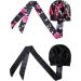 Soft Satin Head Scarf Sleeping Cap - 2 pc Set for Women with Long Curly Hair, Braids - Chic Pattern Headwear - Buy Online on GoSupps.com