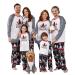 PATPAT Family Matching Christmas Pajamas Tree Snowflake and Letters Print Sleepwear Long-sleeve Pajamas Sets Family Xmas Outfits Kids 2-3 Years Grey