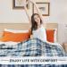 Inhand Sherpa Throw Blanket Navy Blue 60 x 80 - Warm Cozy Plaid Throw Blanket for Couch Bed Sofa - Reversible Fluffy Plush Fleece Blanket for Adults - Buy Online on GoSupps.com