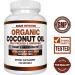 Organic Coconut Oil 2000mg Softgels - Cold Pressed for Weight & Beauty - 120 Capsules by Arazo Nutrition - Buy Online on GoSupps.com