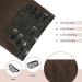 Feshfen Clip In Hair Extensions - 4PCs Synthetic Smooth Long Extensions for Women - Black Brown 50cm - Buy Online on GoSupps.com