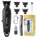 KEMEI 2293 Professional Hair/Beard Trimmer for Men Zero Gapped Hair Clippers for Barber with T Blade Cordless Rechargeable 2293black