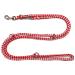 Dogeline Double leash Practice line for medium dogs up to 45 kg over 39 colors very stable (2.80 m Stuttgart) 2.80 m red-white