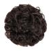Rose Bud Chignon Hairpiece | Curly Bun Extension Scrunchie | Messy Bun Updo | Synthetic Hair Pieces for Women - Medium Brown - Buy Online on GoSupps.com