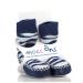Mocc Ons Moccasin Washable Leather Sole Slipper Socks (12-18 Months Zebra Stripe) 12-18 Months Zebra Stripe