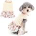 Zunea Dog Dresses for Small Dogs Girls Floral Puppy Princess Dress Summer Female Flowers Pet Clothes Cute Fancy Skirt Soft Doggie Vest Dress Chihuahua Yorkie Apparel Outfits Beige S