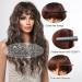 Buy Testar Brown Wigs for Women | Long Wavy Curly Synthetic Hair - Natural & Stylish Everyday Use - Buy Online on GoSupps.com