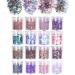 URAQT 16pcs Chunky Glitter Beauty Set For Body Cheeks And Hair Festival And Party Face and Nails Beauty Makeup A 16Color#A