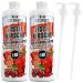 C.P.Sports Sugar-Free Iced Cherry Beverage Syrup - 2L + 2 Pump Dispenser | Vitamin-Packed Mineral Drink Concentrate for Mixing with Water - 2 Pack - Buy Online on GoSupps.com