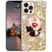 Cavdycidy Designer iPhone 13 Pro Max Mirror Case with Bling Gemstone - Gold Gems | Luxury 3D Glitter Sparkle Diamond Phone Case for Women - Buy Online on GoSupps.com