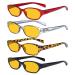 Eyekepper 4 Pack Computer Reading Glasses Women - Spring Hinge Ladies Blue Light Blocking Readers Amber Tinted +3.00 +3.00 Blue Light Blocking-b90-4 Pairs