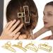 Gold Metal Hair Claw Clips for Women - 4 Pack Large Banana Hair Accessories - Buy Online on GoSupps.com