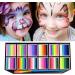  Diuyzoc Face Makeup Palette Face Makeup | Water-Based Smear-Resistant Washable 12 Grids with Markers and Brushes for Women Girls Parties Halloween Sports and - Buy Online on GoSupps.com