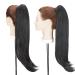 Ponytail Extension with Bracket | Heat-Resistant Micro-Wavy Hair 22 Natural Black Premium Quality Hair Stretch | International Shipping - Buy Online on GoSupps.com