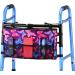 NOVA Walker Bag, Great Walker Storage Bag with Large Compartment and 5 Pockets, Universal Fit on All Folding Walkers, Butterflies Small (Pack of 1) Butterflies