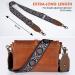 Seavilia Purse Strap - Adjustable Crossbody Guitar Replacement Strap in Vintage Brown Flower Pattern - Buy Online on GoSupps.com