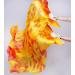 Women Belly Dance Silk Fan Veils - Gradual Orange - 1 Pair - Buy Online on GoSupps.com