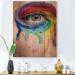 DesignQ Close Up Eye Wall Art | Modern Multi-Color Wood Decor | Large Pine Wood Panels for Contemporary Spaces - Buy Online on GoSupps.com