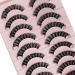 Aussido False Eyelashes Russian Strip Lashes Natural Look Fluffy Wispy D Curly Fake Eye Lashes(C-14MM) - Buy Online on GoSupps.com