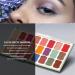 2 Eyeshadow Makeup Palette - Long Lasting Shimmer Eye Shadow Palette Waterproof Multi Reflective Shimmer Matte Glitter with Brush and 2 Pcs 06 - Buy Online on GoSupps.com
