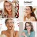DOOViC 4 Pack Blue Light Blocking Reading Glasses for Women | Stylish Anti Eyestrain Spring Hinge Readers | 2.00 Strength | 4 Colors | International Shipping - Buy Online on GoSupps.com