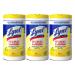 Lysol Disinfectant Wipes Multi-Surface Antibacterial Cleaning Wipes For Disinfecting and Cleaning Lemon and Lime Blossom 80 Count (Pack of 3)