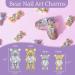 50 Pieces 3D Bear Nail Art Decoration Charms - Crystal Rhinestones for DIY Nail Design - Gold and Silver Options - Buy Online on GoSupps.com
