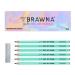 BRAWNA 6 Pcs Pro Lip Pencils with 1 Sharpener - Durable Waterproof Peel Off Lip Pencil - PMU Lip Blush Supplies - Red 6 Pack Red