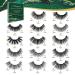 Magnetic Eyeliner & Eyelashes Kit - 14 Pairs Reusable 3D Natural False Lashes with 3 Magnetic Liners - Includes Applicator and Tweezers - Buy Online on GoSupps.com