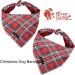 Christmas Dog Bandana - Red Checked Neckerchiefs for Small to Large Dogs & Cats | Aring Pet Accessories - Buy Online on GoSupps.com