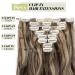 Buy S-noilite Clip-In Hair Extensions - 8PC Partial Set 18 Clips 60cm Dark Brown & Ash Blonde - Natural Look for Effortless Style - Buy Online on GoSupps.com