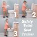 Nuby Easy Grip Safety Toilet Seat Trainer for Toddlers & Kids - White | Integrated Splash Guard | 2nd Stage - Buy Online on GoSupps.com